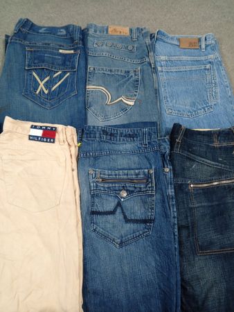 HD1385 Men Baggy Designer Jeans