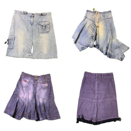 Y2K NIC IT Girl Denim Maxi Skirts Rw-1647