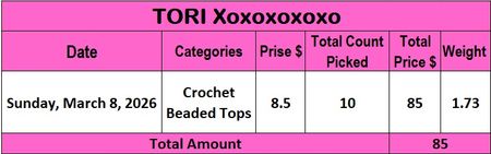 Custom handpick Custom order-Tori Xoxoxoxoxo Mar 08 2026