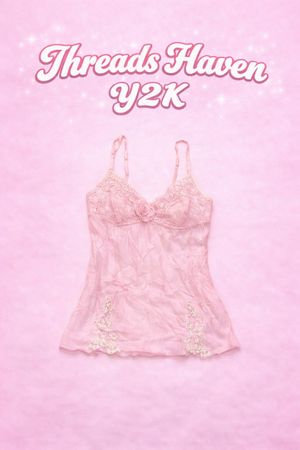 TH # 56 beautiful Y2K silk camisole top Retro Y2K Silk Top – Classic 2000s Fashion