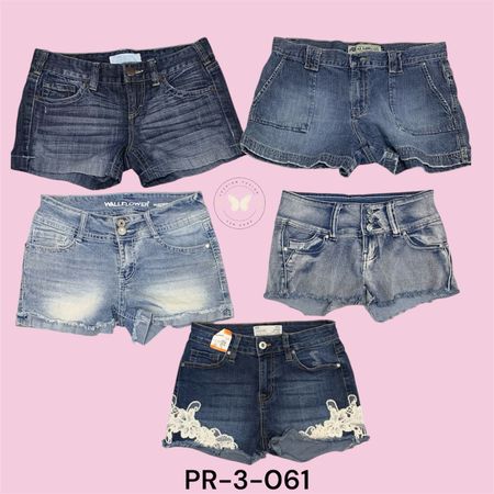 Chic & Comfortable: High-Waisted Denim Mini Shorts” (PR-3-061)