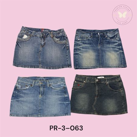Boho-Chic Denim Mini Skirt – Effortlessly Cool Look (PR-3-063)