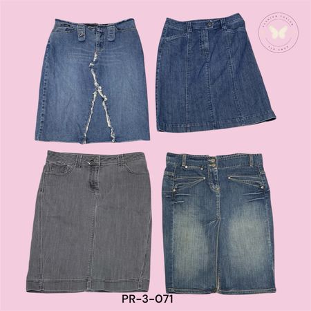 Denim Long Skirt with Pockets - Stylish & Practical for Everyday Wear” (PR-3-071)