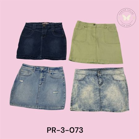 Classic High-Waisted Denim Mini Skirt – Perfect for Every Season (PR-3-073)