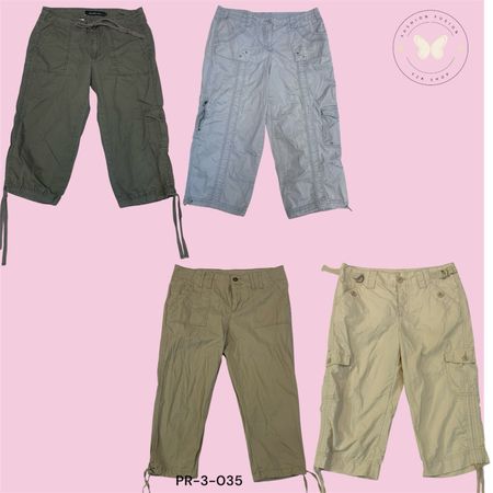 Women’s Cargo Capri Pants – Lightweight & Casual Summer Wear (PR-3-035)