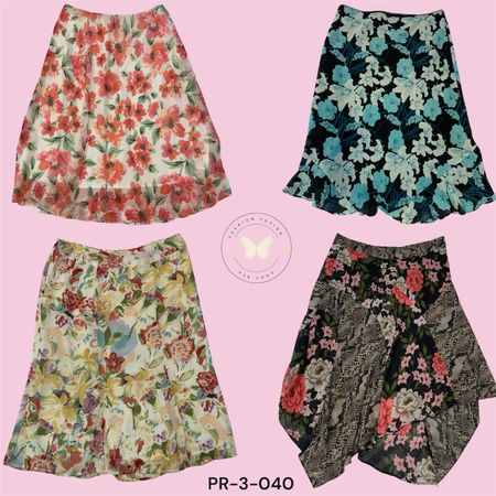A-Line Poly Printed Skirt for Women – Office & Party Wear (PR-3-040)