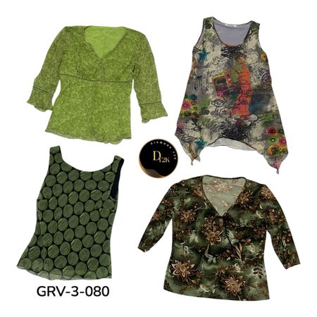 Retro Y2K Poly Long sleeves blouse– Curated Premium Vintage Collection (GRV-3-080)