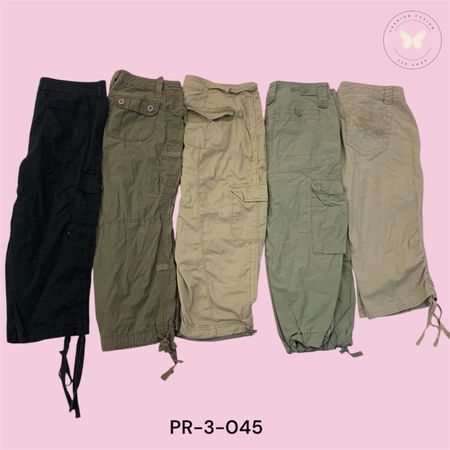 Women’s Casual Cargo Capri – Adjustable Waist & Relaxed Fit (PR-3-045)