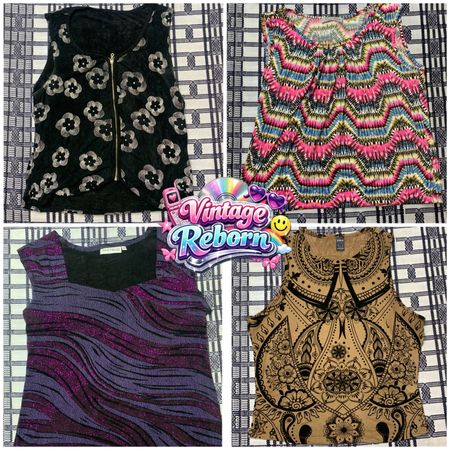 Y2K Vintage Tank Top & Printed Top Mix – Branded Selection | VR-245