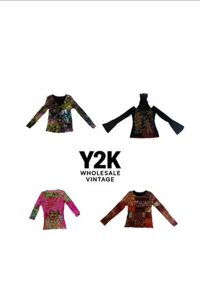 Y2K European Mesh Long sleeve Tops with save the queen 👑 (YWV6)