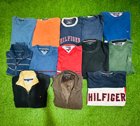 Tommy full zip and round neck sweater