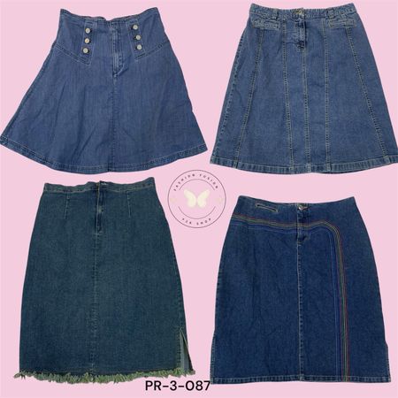 Women’s Mid Length Denim Skirt – Classic Straight Fit (PR-3-087)