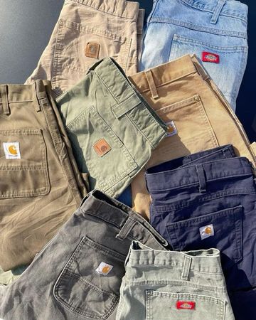 Work wear branded shorts