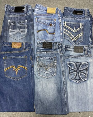 Y2K men’s embroidered jeans