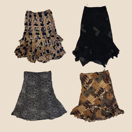 Y2K Vintage Boho Ruffled Skirts (Mini/Midi/Maxi)