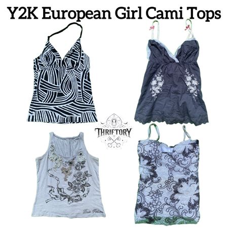 Y2K European Girls Cami Tops TY-006