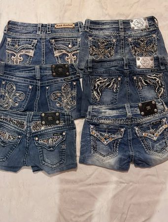 Miss me true religion rockrevival shorts