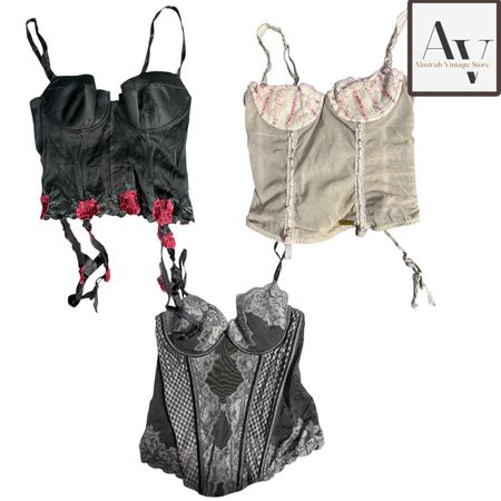 Vintage lace up Corsets & burtier