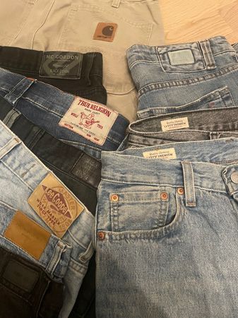 Baggy/flared carhartt, true religion, levis and nobody brands