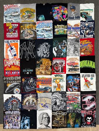 vintage mix print tshirt 52 piece