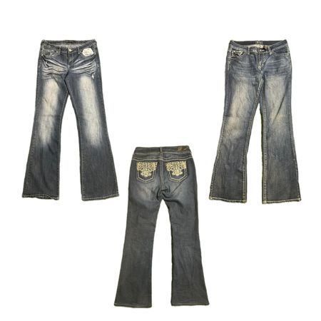 Y2K Unique Denim Flare jeans (TVL-339)