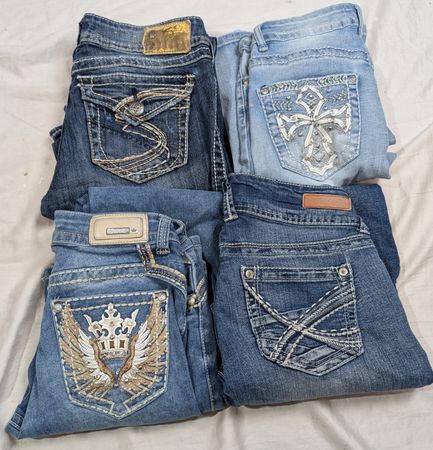 DESIEL, WALLFLOWER, SILVER All Y2K INSPIRED JEANS
