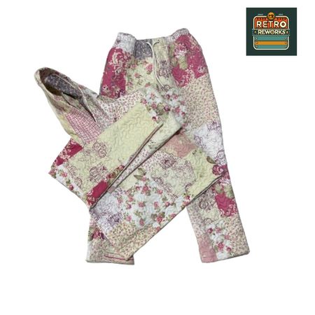 Upcycled Quilted Hoodie and Trousers Set