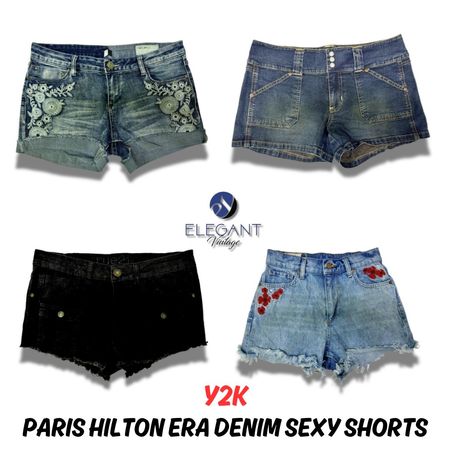 Y2K Paris Hilton ERA Denim Sexy Shorts - EV0091