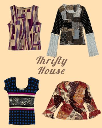 Bold Y2K Statement Tops(TH/285)