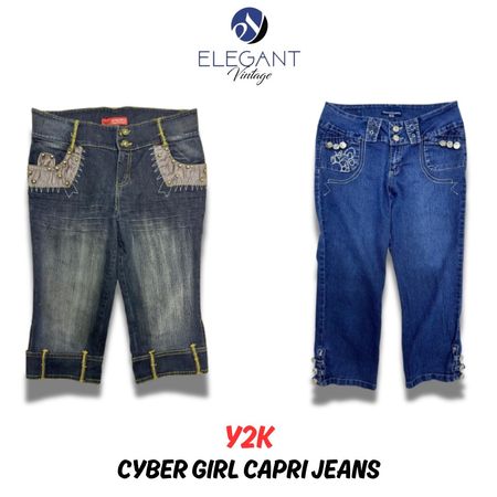 Y2K Cyber Girl Capri Jeans - EV0238