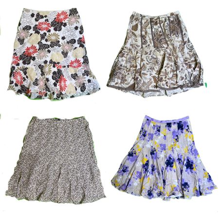 Y2K Poly Maxi Skirts RE-2855