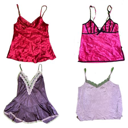 Y2K Silk Cami Tops  RE-2859