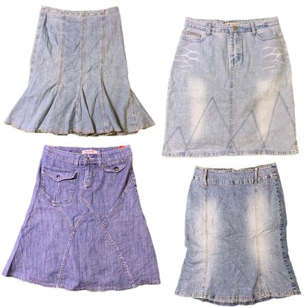 Y2K NYC IT Girl Denim Midi Skirts RW-1665