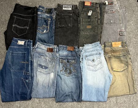 Pantalons en jean brodés Hip Hop