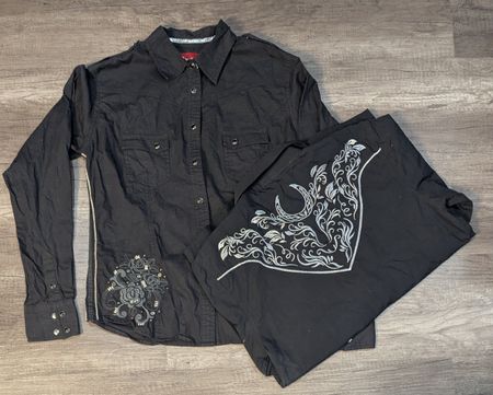 4364 - Chemises brodées de style vintage