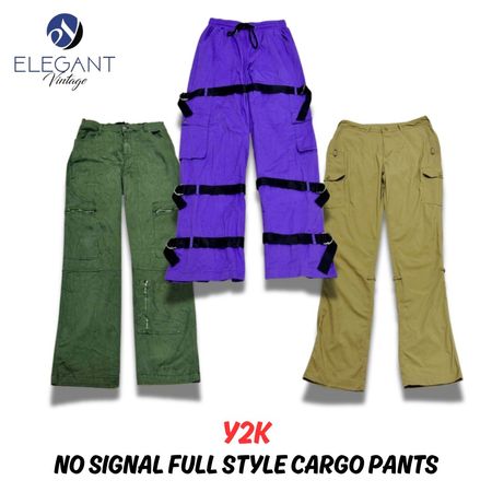 Y2K No Signal Full Style Cargo Pants - EV0379