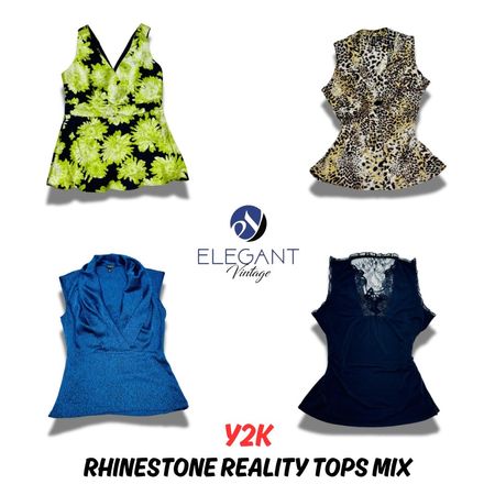 Y2K Rhinstone Reality Top Mix - EV0392