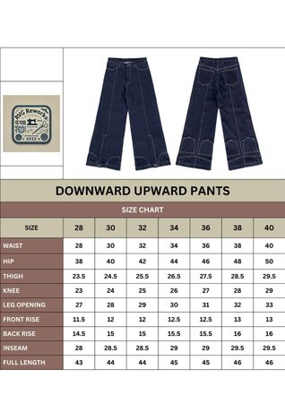 Upcycled Upside-down Panel Denim Pants