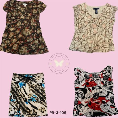 Printed Poly Blouse – Lightweight Casual Women’s Top (PR-3-105)