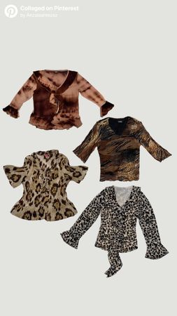 Y2k Animal print Blouse