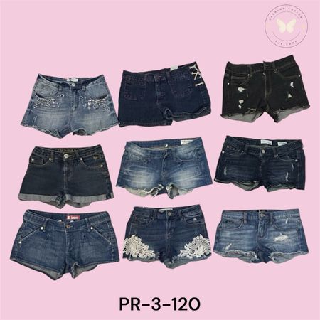 Light Wash Distressed Denim Mini Shorts – Summer Essential  (PR-3-120)