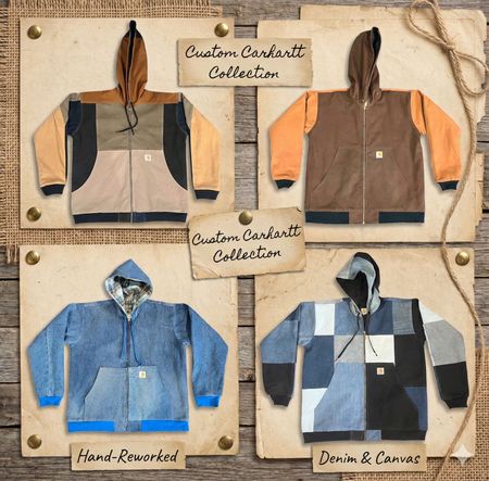 Upcycled Mix canvas Carhartt Mix jckets