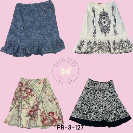 Cotton Printed Midi Skirt with Floral Pattern – Summer Collection (PR-3-127)