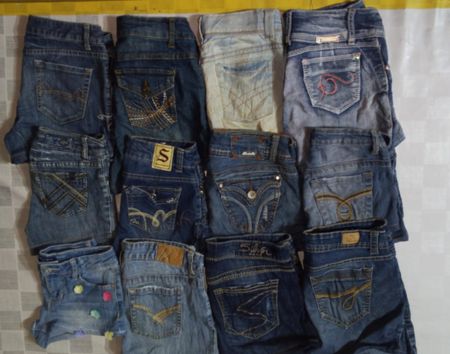 SILVER AND OTHER MIX BRANDS MINI SHORTS (ID 1182)