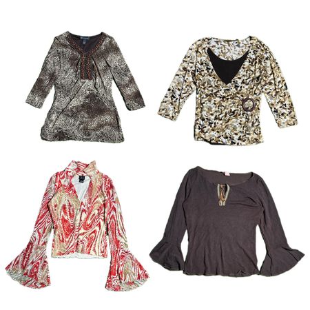 Y2K Earthy Tone Vibe Printed Full Sleeve Tops (TVL-354)