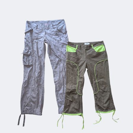 Y2K Cotton Cargo and Capri Trousers
