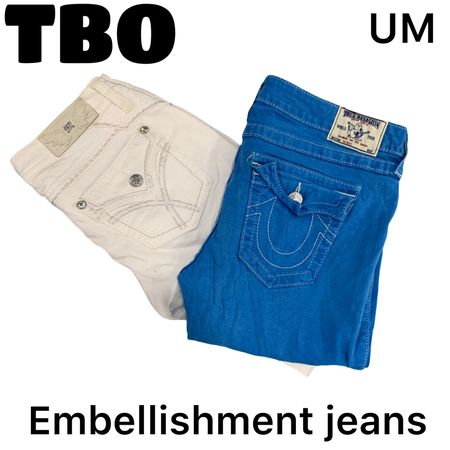 Y2k emblishment jeans