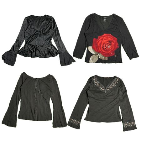 Y2K Earthy Tone Vibe Full Sleeve Tops (TVL-355)