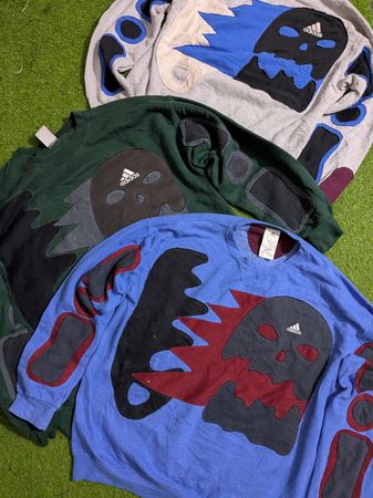 Sudadera de patchwork de Adidas reciclada