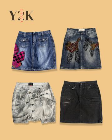 Y2K Mini Skirt Mix (Denim & Cargo) (Yv-640)
